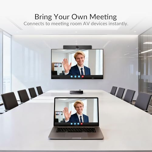 AV Access Conference Docking Station for Meeting Room, 4K Presentation Switch System Screen Mirroring, HDMI & USB C 4K Input, Hybrid Conference System, 3 USB 3.0 Ports for Webcam and Speakerphone