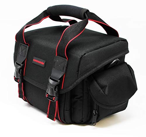 Commander Optics Medium/Large Camera Carrying Case for Nikon, Sony, Pentax, Olympus Panasonic, Samsung, and Canon Rebel DSLR 11 x 7 x 7 Inches Black Bag