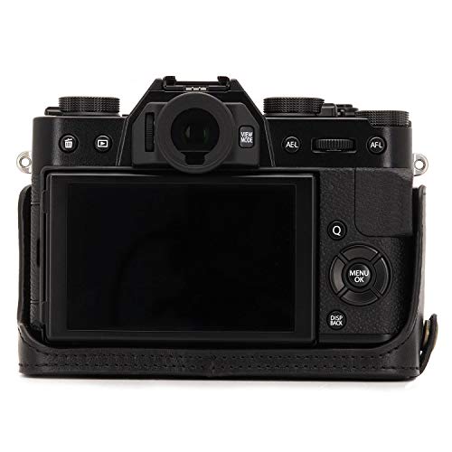MegaGear Ever Ready Leather Camera Half Case and Strap Compatible with Fujifilm X-T30, X-T20, X-T10 - color: Black