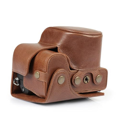 Mega Gear Genuine Leather Camera Case for Sony Alpha a6700 (16-50mm) - Stylish and Protective - Brown - color: Brown