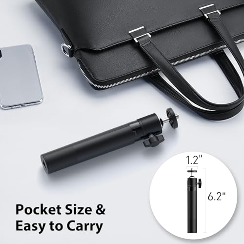 Webcam Tripod, EMEET Professional Webcam Mini Tripod, Adjustable Heights with 360° Swivel Head, Portable&Lightweight, Stable Use, Universal Compatible for Most Webcams/Phones/GoPros/Mirrorless Cameras