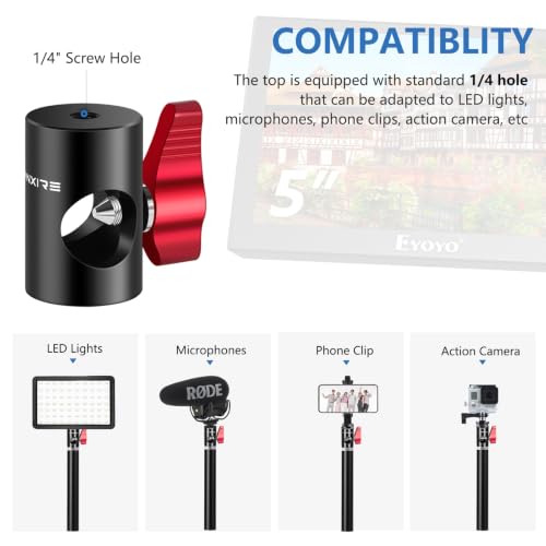 Rapid Adapter Convert with 1/4" Screw Hole, Multi-Functional Light Stand Tip Adapter Fits for Studio Monitor Stand, Camera Mount, Photo Studio Photography Light Stand