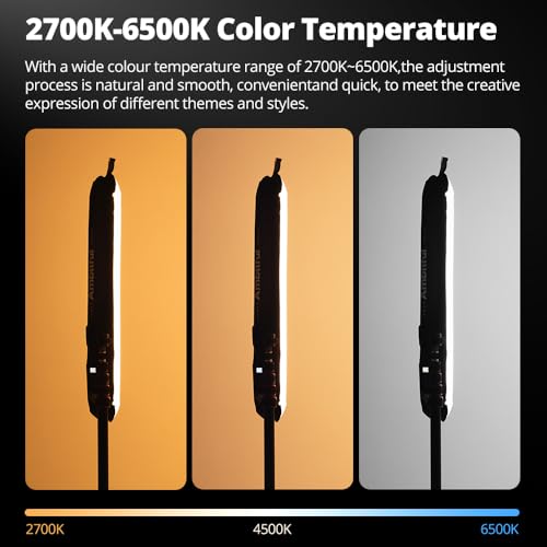 AMBITFUL GC12 12W Handheld LED Light, 2700K-6500K Bi-Color, CRI 95+, Inflatable 60cm Stick Light, Built-in 18.5Wh Battery 75min Run Time, N52 Magnets, TPU Waterproof for Outdoor Photography