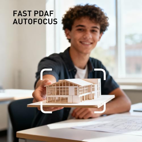 4K Center Screen Webcam with Microphone, AutoFocus 4K Middle Screen Webcam USB Type-C/A Adapter, Eye Level Camera Plug&Play (Clamp)