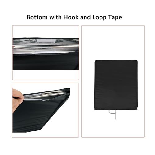 Photography Light Reflector Flag Kit, 24x30 inches/60x75cm, 4-in-1 Gold/Silver/Black/White Diffuser and Translucent Diffuser, Foldable Stainless Steel Frame