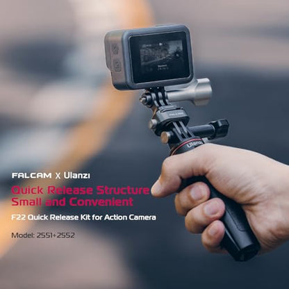 ULANZI F22 Quick Release Kit, Action Camera Adapter with 1/4" Screw, Compatible w Action Cam Series, DJ OSMO Action Series & Insta etc. Vlog, Livestreaming,Video Recording Photography Accessories. - style: QR Adapter