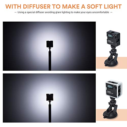 CL-36 Conference Lighting Kit with Tripod & Suction Cup for Remote Working, Mini LED Video Light for Video Conferencing, Zoom Calls, Broadcast, Live Streaming，Adjustable Laptop Video Light