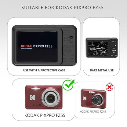 Case for KODAK PIXPRO FZ55 Case, Soft Silicone for KODAK PIXPRO FZ55 - Anti-Scratch Slim Fit Lightweight Protective - Black - color: Black