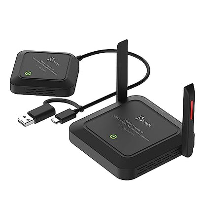 j5create Wireless Extender for USB Webcam, Microphones, or Speakers, Ideal for Streaming & Conferencing, No USB Mouse/Keyboard Compatibility (JVW120)