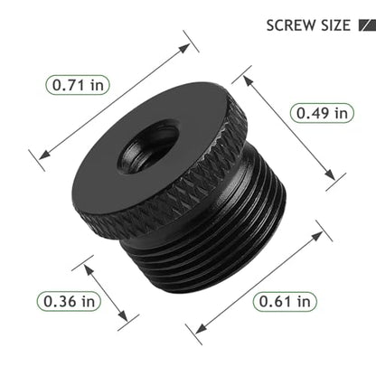 4 Pack Mic Stand Adapter 1/4 Female to 5/8 Male Screw Adapter Thread Tripod Screw Adapter for Microphone Stand Mount to Camera Tripod