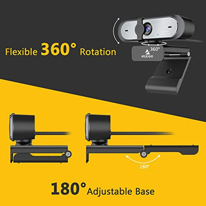 NexiGo N660P 1080P 60FPS Webcam with Software Control, Dual Microphone & Cover, Autofocus, HD USB Computer Web Camera, for OBS/Gaming/Zoom/Skype/FaceTime/Teams/Twitch (Renewed) - style: 1080P Webcam 60FPS