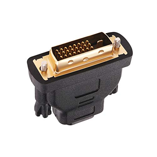 DTECH DVI to HDMI Adapter DVI Male to HDMI Female Bi-Directional DVI-D Port Converter 4K 1080P Gold Plated Connector