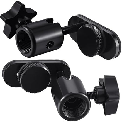 Konohan 2 Pack Camera Mount Mic Stand Adapter Ball-and-Socket Head Mic Stand Adapter Fits Standard 1/4-20 Camera Threads