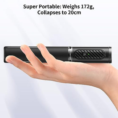 ATUMTEK Selfie Stick Tripod, 3-in-1 Extendable Aluminum Phone Tripod with Detachable Bluetooth Remote, Compatible with iPhone 17/16/15/14/13/12/11/11 Pro/XS Max/XR and Samsung Smartphones, Black - color: Black