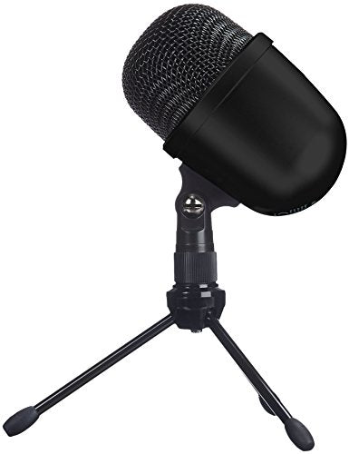 Amazon Basics Mini USB Condenser Microphone for Online Meeting, Gaming, Podcast, Black