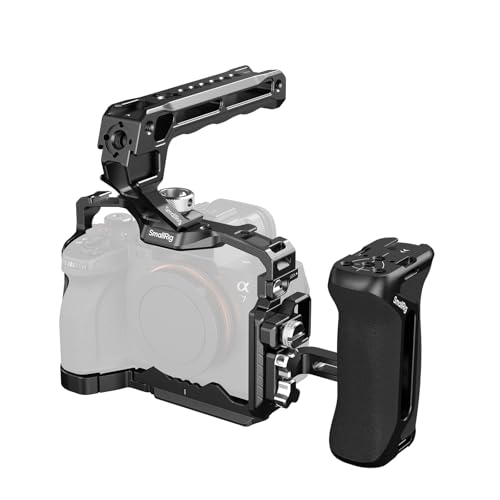 SmallRig HawkLock Quick Release Cage Kit for Sony Alpha 7R V/Alpha 7 IV/Alpha 7S III/Alpha 7 V, Full Cage with Top & Side Handle, Cable Clamp (Upgraded Version)