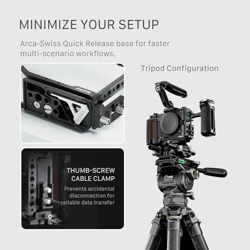 Tilta Full Camera Cage Compatible with Nikon ZR | Modular Full or Half Cage | ARCA Bottom Plate, Cable Clamp | Cold Shoe Receiver, M3, 1/4"-20 and 3/8"-16 Mounting Points | Black - size: Full Cage
