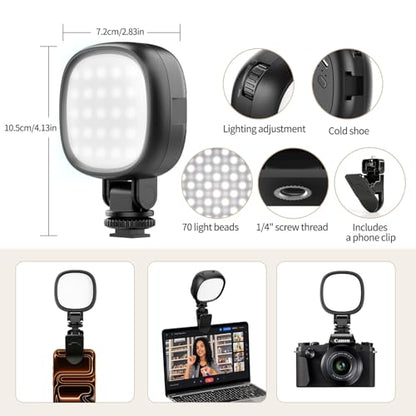 Overhead Phone Mount with RGB Light, Phone Holder for Content Creators, Flexible Articulating Arm Phone Mount for Desk for Live Streaming, Meeting, Cooking, Filming, Nail Techs - Perfect for Creators