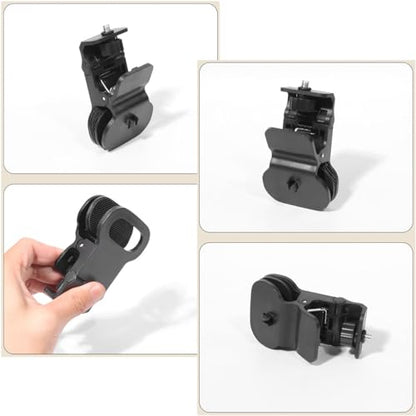 2 Pack Webcam Stand Mount Monitor Clips with 1/4''-20 Screw Phone Light Clip Video Camera Mount Holder for Monitor Top Laptop Screen Video Live Streaming Virtual Meeting Conference Webcams