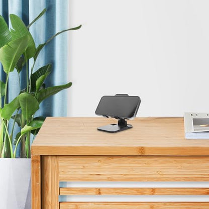 VILLCASE Adjustable Desktop Phone Stand Universal Alloy Phone Holder for Live Streaming and Video Calls with Telescopic Arm Compatible with Smartphones