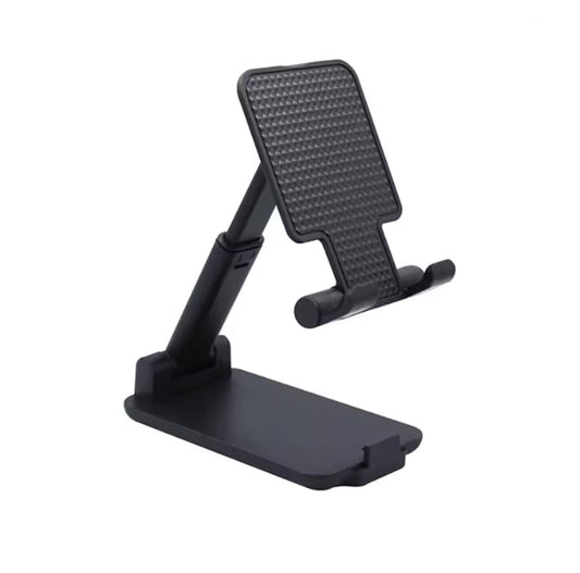 Desktop Phone Holder Stand Phone Support Adjustable Angle Height Cell Phone Stand Universal for iPhone 17 16 15 14 13 pro max，All Smart Phones (Black) - color: Black