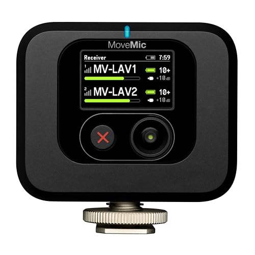 Shure MoveMic Receiver - Cold Shoe Mountable Camera Receiver for MoveMic Lavalier Microphones, Compatible with Most DSLR Cameras and Computers, for Mobile Content Creators (MV-R-Z7) - style: Receiver Only