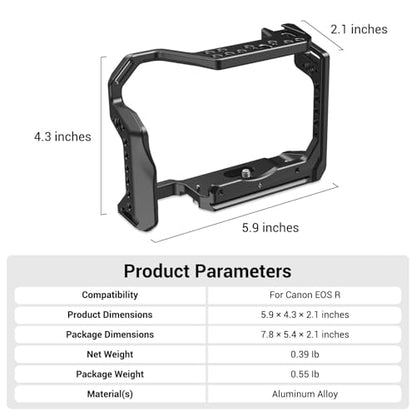 SmallRig Camera Cage for Canon R, Built-in Cold Shoe and Anti-Twist Design Cage CCC2803