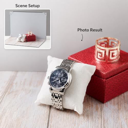 BYSTONE Product Photography Backdrops Kit, 8 Pcs 16 Patterns Photo Backdrop Board, 16.5 x 11.7 in Tabletop Background for Food Jewelry Cosmetics, Small Product Photoshoot Props