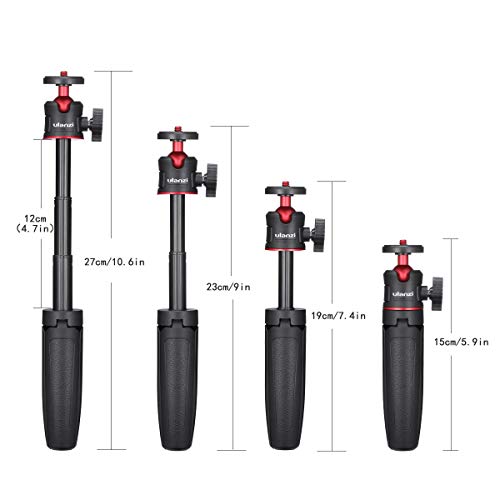MT-08 Black Mini Tripod for Camera, 1/4" Screw Universal Tripod | Compatible with DJI OSMO 360/Pocket 3/Pocket 4/4Pro/Luna/Insta 360/Xtra/Sony, Extendable Handheld Vlogging Video Table Stand - color: Black