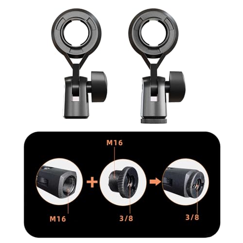 Metal Microphone Clip Microphone Shock Mount Bracket Holder Simple Stand Accessories Use Flexible Angled Desktop Condenser Mic Stand - color: With conversion A