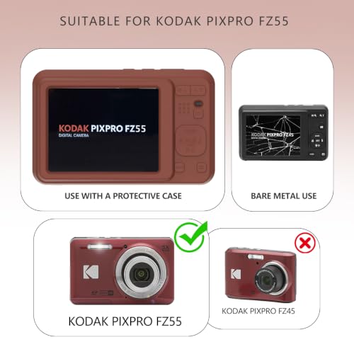 Case for KODAK PIXPRO FZ55 Case, Soft Silicone Sleeve for KODAK PIXPRO FZ55 - Anti-Scratch Slim Fit Lightweight Protective Cover - Brown - color: Brown