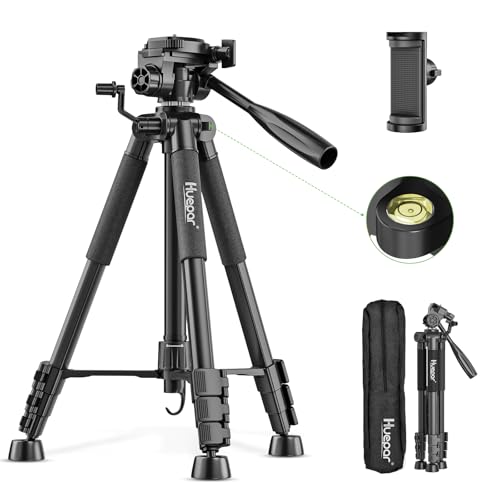 Huepar Tripod 50-inch Extendable Height Tripod Use with Laser Level, Point Lasers, Lazer Distance Measures, 1/4" and 5/8" Thread Mount for for Varieties Tools, Outdoor and Indoor T13A - size: 50-Inch