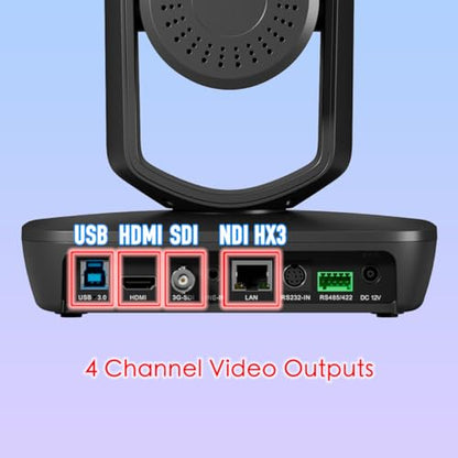 20X NDI PTZ Camera Kits - 2pcs 20X AI Auto Tracking NDI Camera with 1pcs IP Joystick Controller Package for Church Live Streaming Video Production（2X LV20N and 1x AV-Joy-IP） - color: Iron Black
