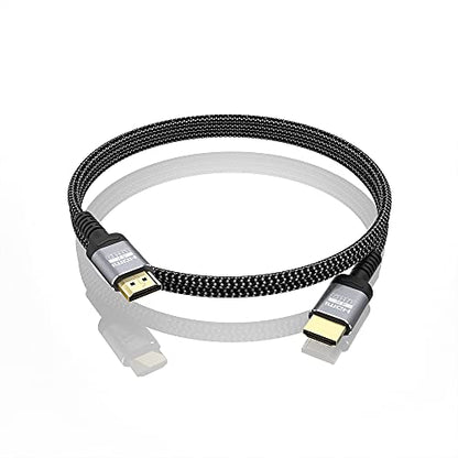 Soonsoonic 4K HDMI Cable 6Ft | 18Gbps Ultra High Speed HDMI 2.0 Cable & 4K@60Hz HDR ARC HDCP2.2 18Gbps Ethernet-Braided HDMI Cord | for UHD TV Monitor Laptop Xbox PS4/PS5 ect (1.8m) - size: 6FT