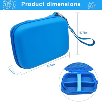 Makolle Kids Camera Case Compatible with Goopow/ESOXOFFORE Seckton/Dylanto/CIMELR Children Digital Video Camera Toys Holder for SD Card、Prints Paper、USB cable, card reader More- Blue (Box Only) - color: Blue