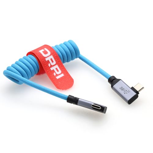USB 3.2 Gen 2x2 USB-C 100W Fast Charging Cable for Sony A9III A7R5 A74 Canon EOS R8 R7 R6 MARK2 R5 R3, iPhone 15Pro MacBooks Pro Samsung Galaxy, iPad Pro Smartphone Laptop - color: Blue, size: Left-right angle