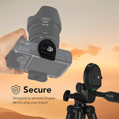 Foto&Tech 2 Pieces 27mm Tripod Quick Release Plate, Camera Mounting Adapter, Replacement Parts for Tripod, Compatible with Sunpak 50” AB-QR-50, TG-5060TR, ACUVAR 50" Inch - size: 27mm