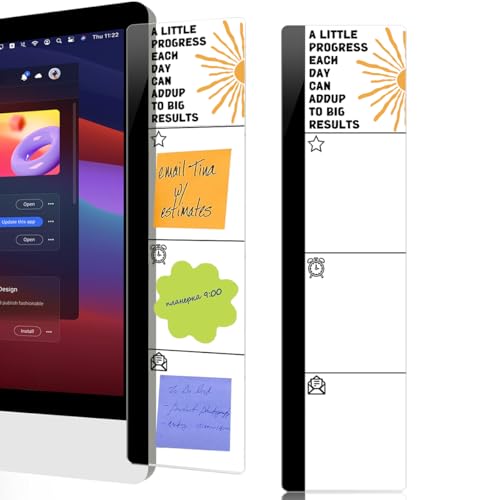 Computer Monitor Memo Board A Little Progress Each Day Can Add Up to Big Results Logo Decor Monitor Message Board Sticky Notes for Send Family Members Office Friends and Colleagues Gifts - color: Progress