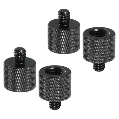 PATIKIL Tripod Screw Adapter 1/4 Male to 3/8 Female, 4 Pcs Tripod Nut Connectors Camera Mount Screw Camera Double Head Converter for Microphone Holder Magic Arms Accessories, 20 mm - size: 1/4 Male to 3/8 Female,20 mm