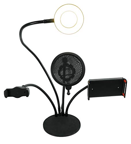 Technical Pro Conference Room/Work From Home Desk Light w/Mic+Phone+Tablet Stand