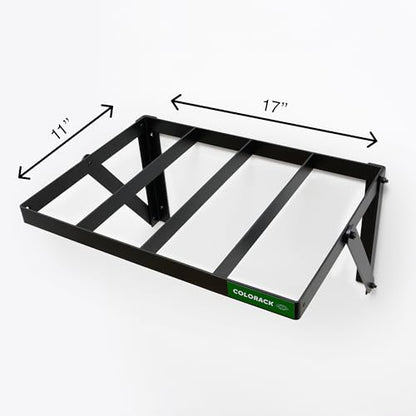 Seamless Paper Backdrop Vertical Storage Rack Wall Mounted Organizer for Photography Studio Holds up to 16 Rolls Heavy-Duty Steel Black - color: BLACK