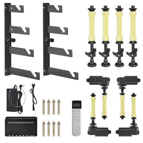 4Roller Electric Backdrop Support System Wall Mount Motorized Electric Background Roller with Remote for Studio Live Game Video Background Home, Compatible with Light Stands, Wall, Ceiling