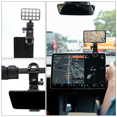 2 Pack Webcam Monitor Mount Monitor Camera Mount with 1/4 Screw Ring Camera Clip Webcam Stand Mounts for Tripod Screen LCD Display Top Fill Light Flash Phone Tripod Tablet Video Live