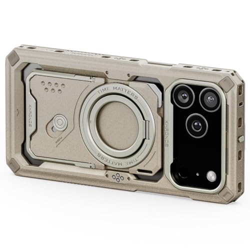 Tilta Khronos Case Compatible with iPhone 17 Pro Max - Beige | Snap in Design | Locking Clamp for Secure Mounting | Passthrough Power | Works with Focus Handles, Cooling Modules, Filters - color: Beige, size: iPhone 17 Pro Max