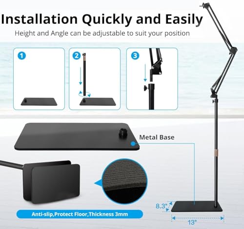 MX Brio 4K Webcam Floor Stand,70-inch Telescopic Floor Holder with Webcam Magnetic Mount Compatible with Logitech MX Brio 4K,Brio 4K,100,300,500,C270,C310 webcams