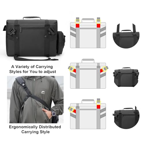 Cwatcun Camera Sling Bag, Waterproof Multifunction Photography Tactica Camera Crossbody Bag with Tripod Holder & Removable Accessory Bags for DSLR/SLR/Mirrorless Cameras - Small - size: Small