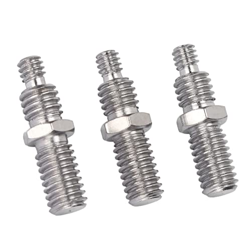 KIMISS 3Pcs 3/8 to 1/4in Male Threaded Screw Adapter Camera Tripod Mount Double Sided Standard Mounting Camera Screw Adapter Thread Camera Tripod Conversion Tripod Screw for Tripod PTZ