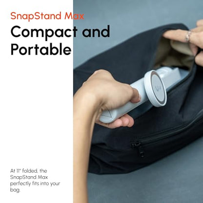 ShiftCam SnapStand Max – Magnetic Selfie Stick & Tripod – Compact, Foldable & Extendable with Tilt Head and Magnetic Bluetooth Remote (Midnight, SnapStand Max) - color: Midnight, size: SnapStand Max