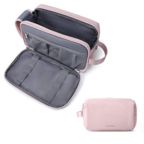 BAGSMART Toiletry Bag for Men, Travel Toiletry Organizer Dopp Kit Water-resistant Shaving Bag for Toiletries Accessories, Door Room Essentials,Pink-medium - color: Pink, size: Medium