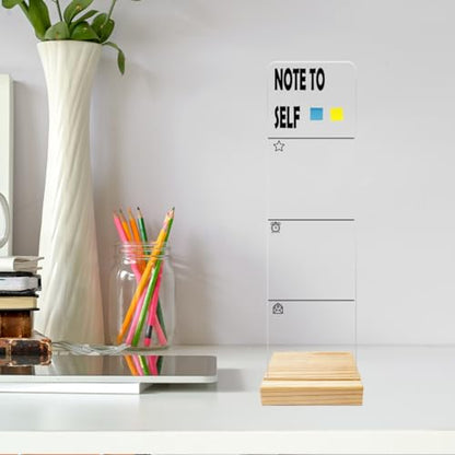Monitor Memo Board Computer Monitor Memo Board Note To Self Sign Acrylic for Computer Monitors Laptop Desktop No Screen Damage Office Accessories 12.6x 3.15 x 0.2 inches - style: Note